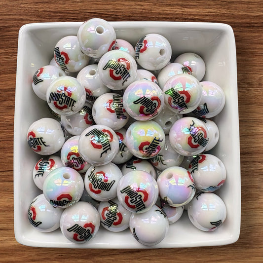 16mm Football Acrylic Bead