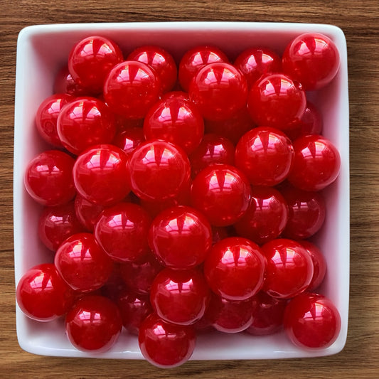 16mm Cherry Red Acrylic Bead