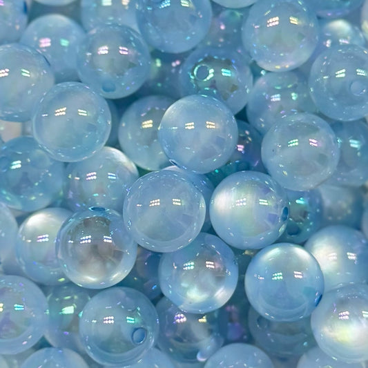 16mm Light Blue Jelly Acrylic Bead