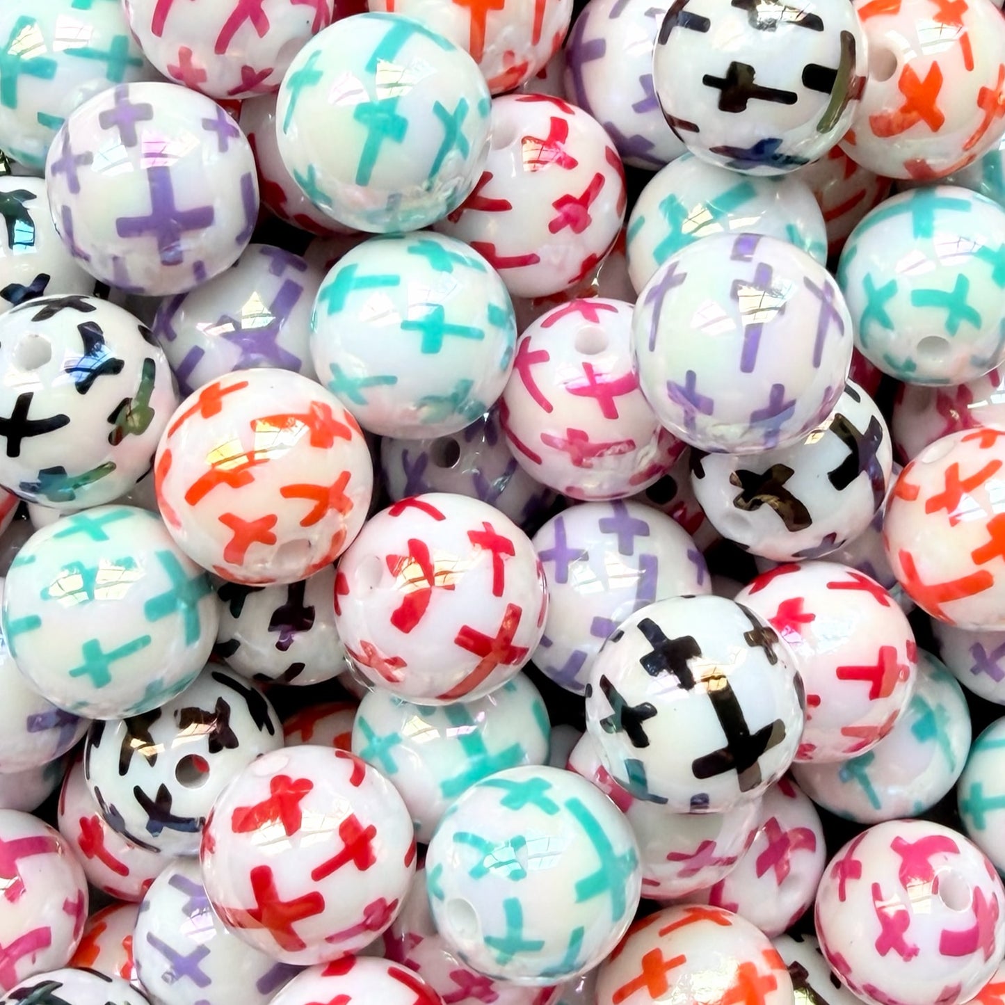 16mm Cross Acrylic Bead