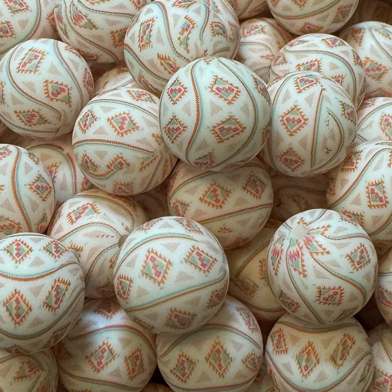 Aztec Pattern Beads 15mm Aztec Bead – East Tennessee Bead Supply Company