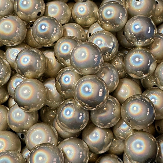 16mm Gold Mirrored Chrome Acrylic Bead