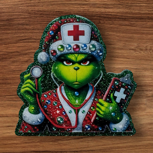Green Guy Nurse Acrylic Flatback