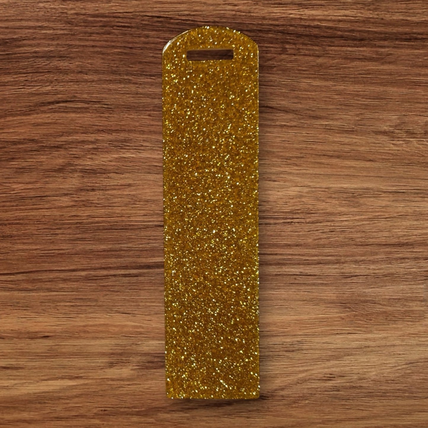 Gold Glitter Acrylic Bookmark