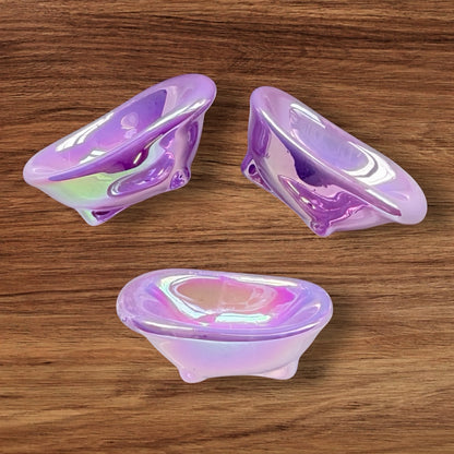 Iridescent Tub Acrylic Bead
