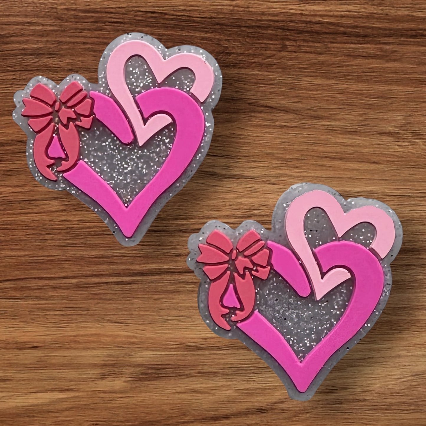 Glitter Hearts Focal