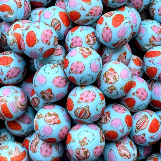 15mm Ornament Silicone Bead