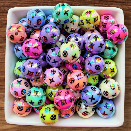 16mm Colorful Designer Acrylic Beads