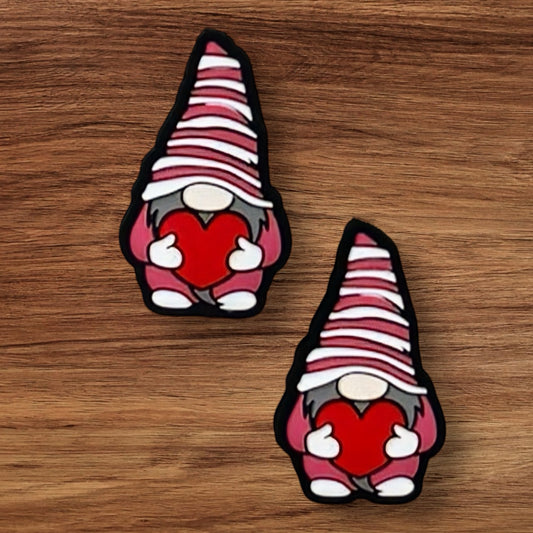 Gnome In Striped Hat With Heart Focal