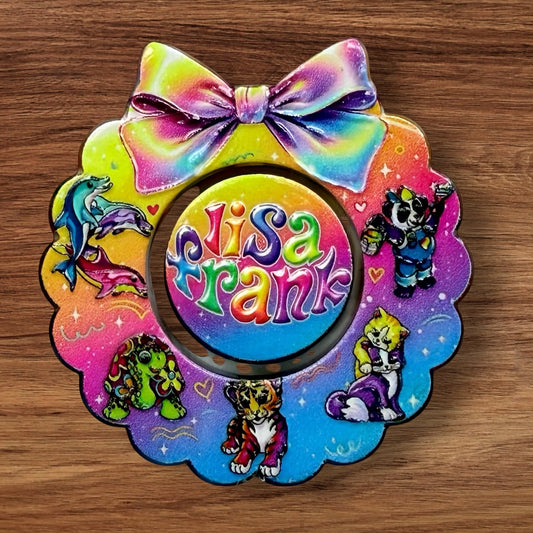 Lisa Frank Acrylic Focal Bead