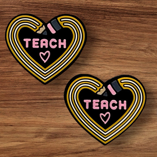 Teach Pencil Heart Focal