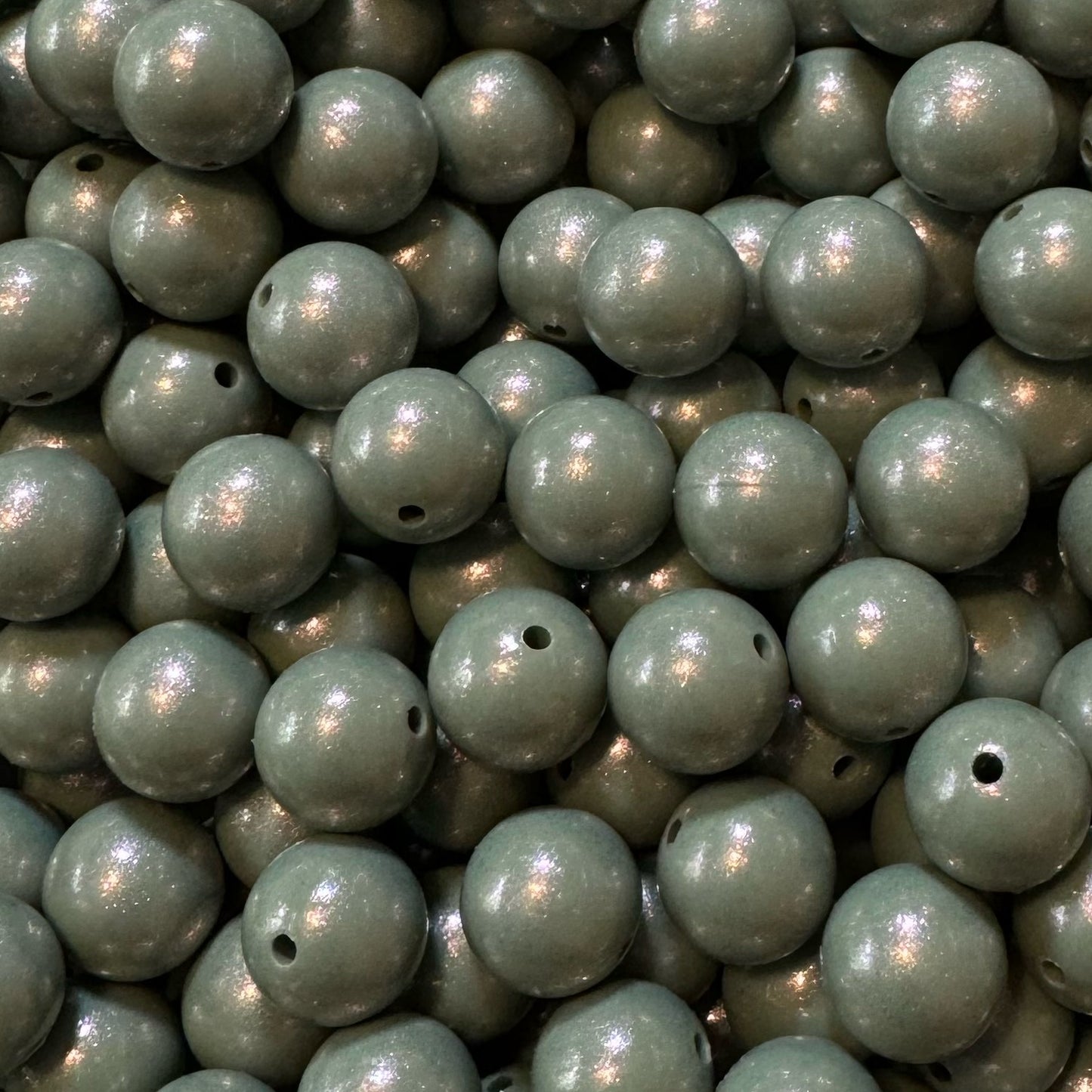 15mm Grey Chameleon Silicone Bead