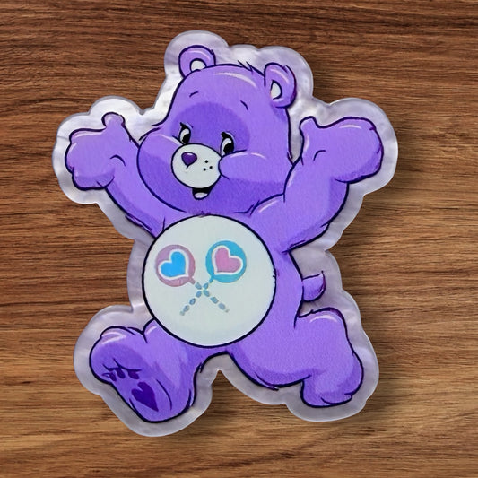 Purple Bear Acrylic Flatback