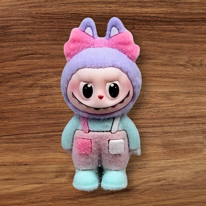 Flocked Monster With Bow Bead