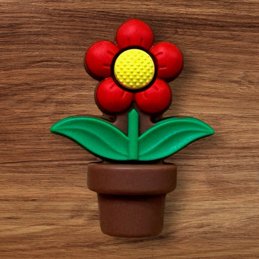 3-D Red Flower Focal