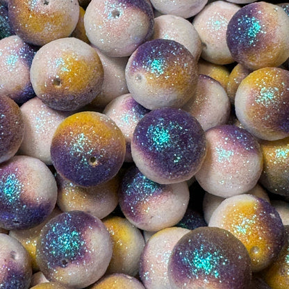 20mm Ombré Glitter Acrylic Beads