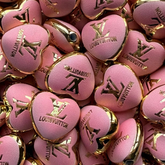 Designer Acrylic Heart Bead