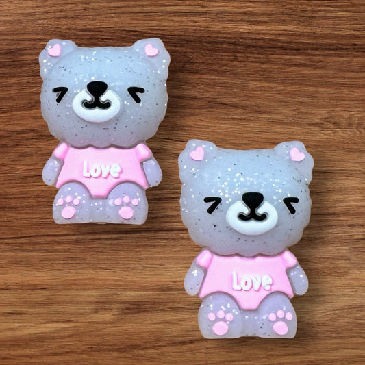 3-D Glitter Bear Focal