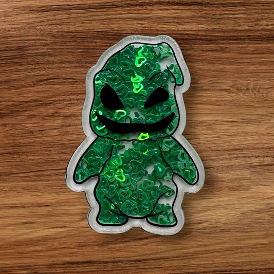 Green Ghost Acrylic Shaker Flatback