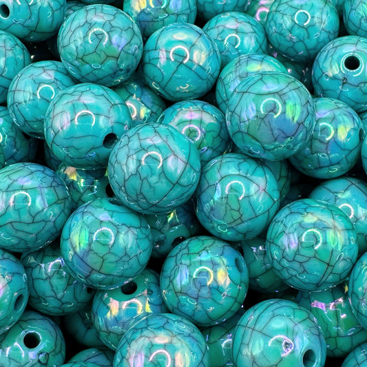 16mm Turquoise Opal Acrylic Bead