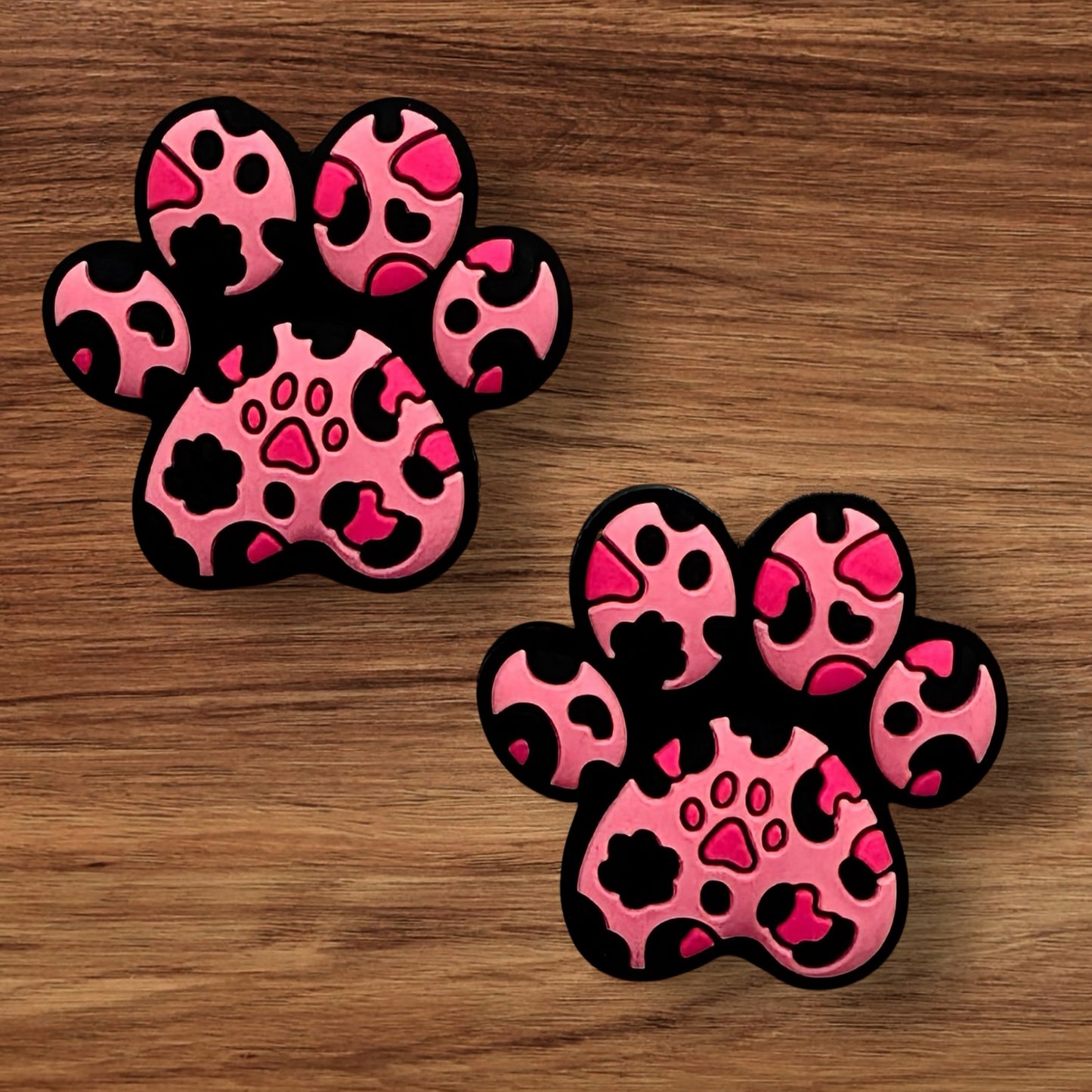 Pink Leopard Paw Print Focal
