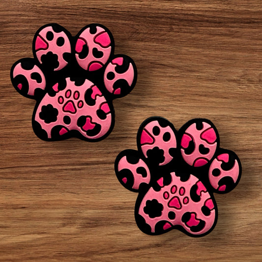 Pink Leopard Paw Print Focal