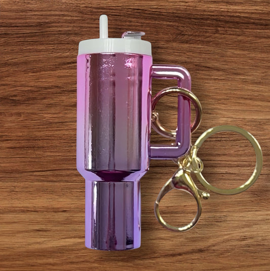 Metallic Tumbler Keychain