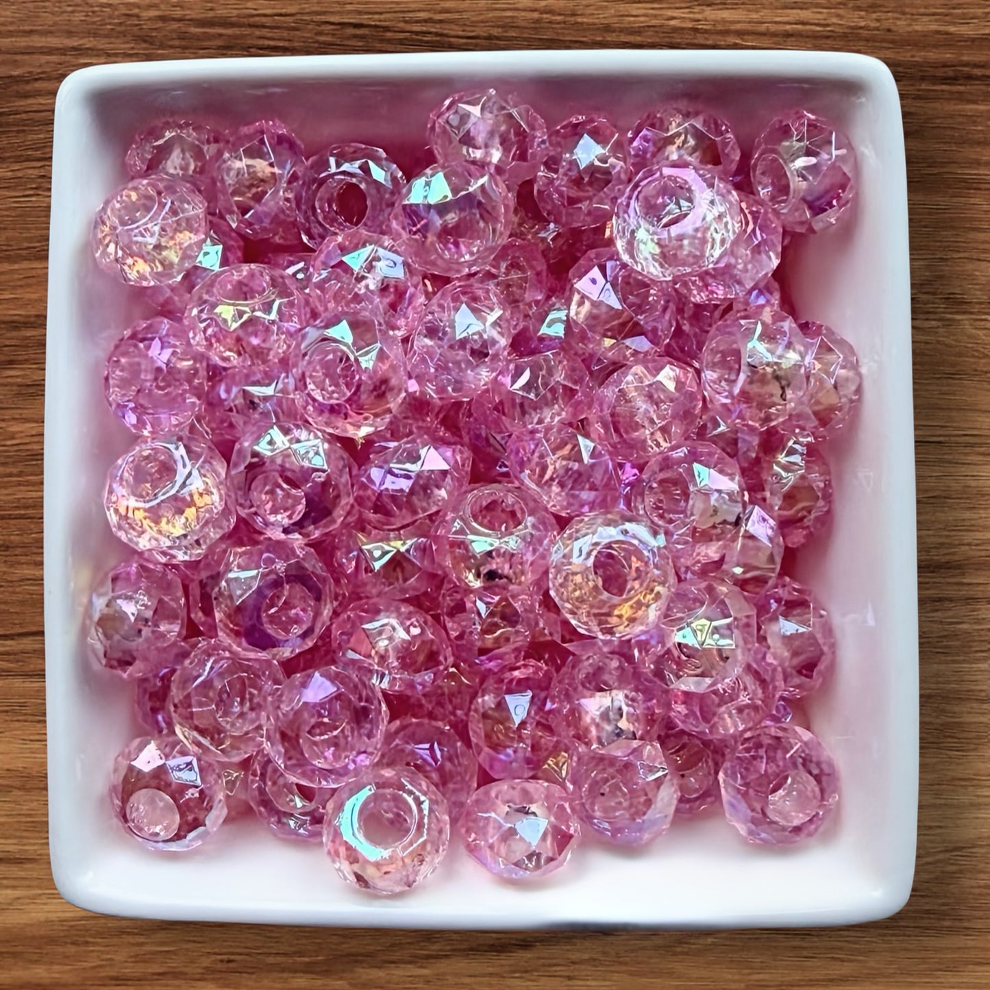 12mm Pink Large Hole Spacer