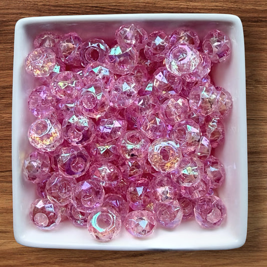 12mm Pink Large Hole Spacer