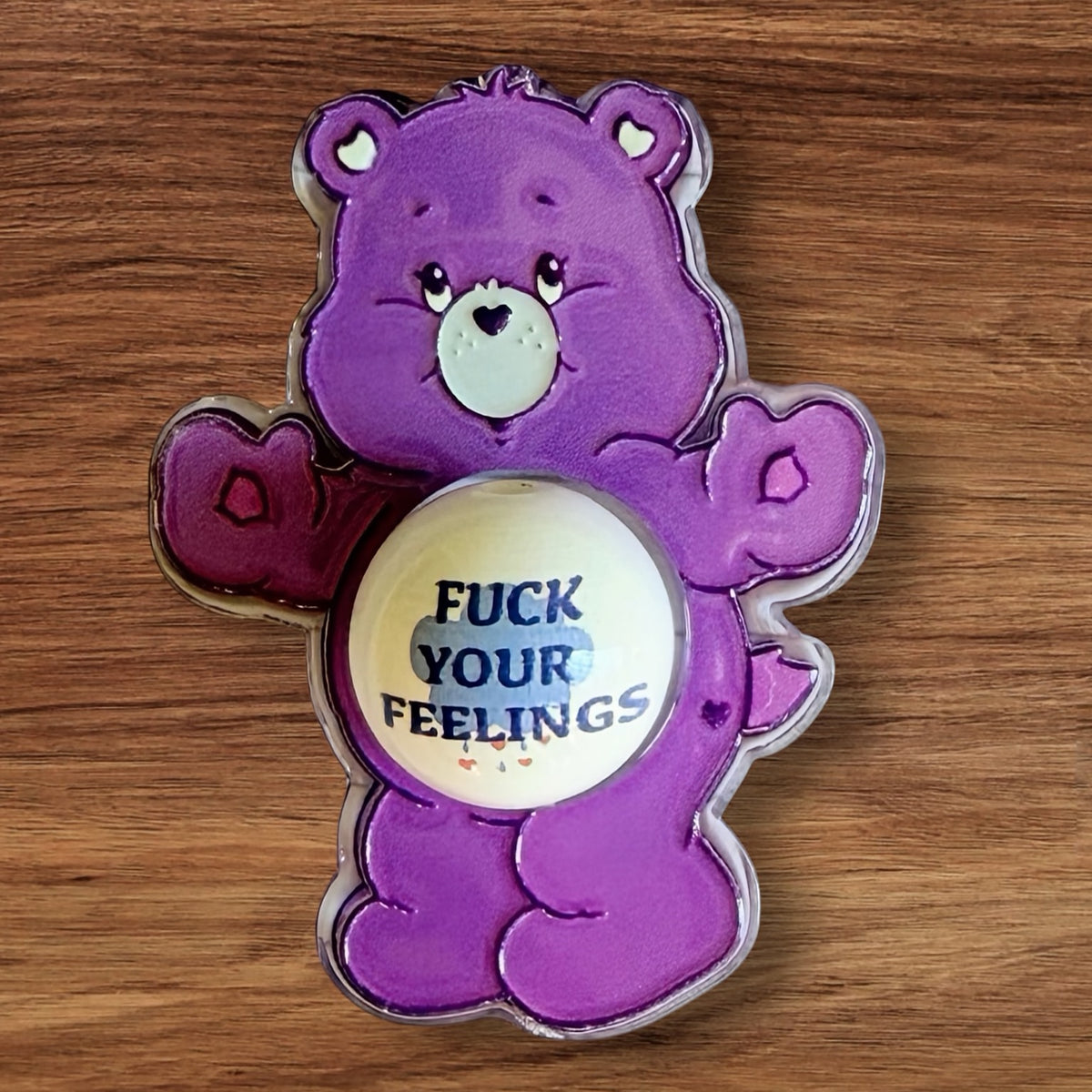 Acrylic Swear Bear Focal With Matching 16mm Bead Multiple Styles Available