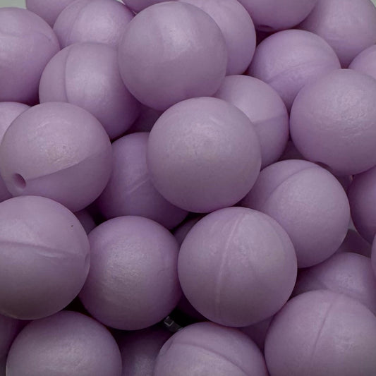 15mm Lilac Shimmer Silicone Bead