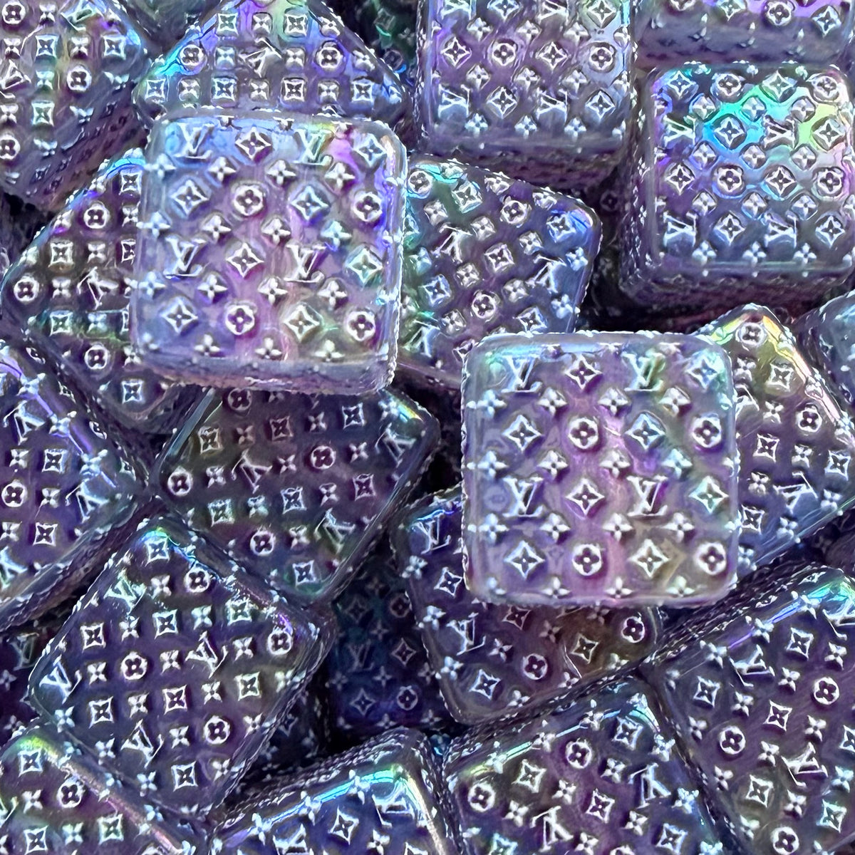Iridescent Designer Acrylic Bead