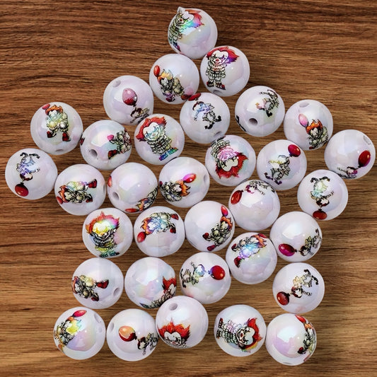 16mm Scary Clown Acrylic Bead