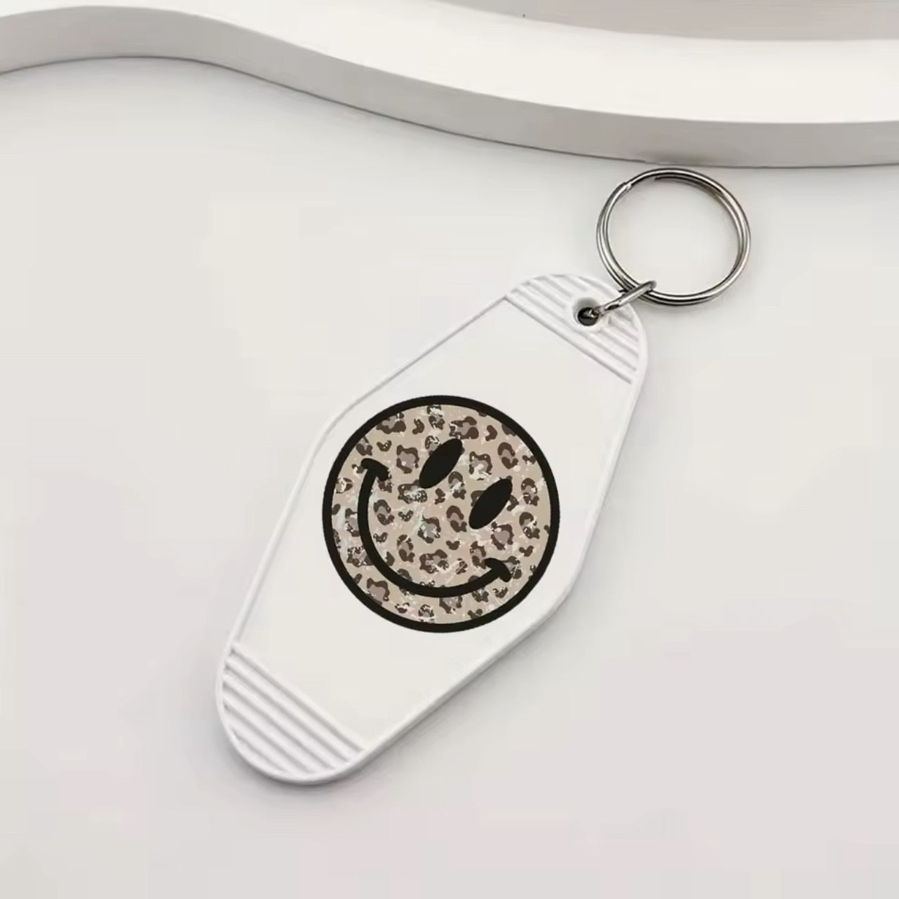 Happy Face Keychain Sticker