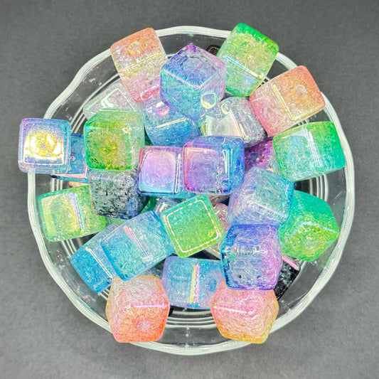 Colorful Cube Acrylic Beads