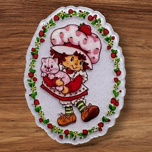 Strawberry Girl Acrylic Flatback