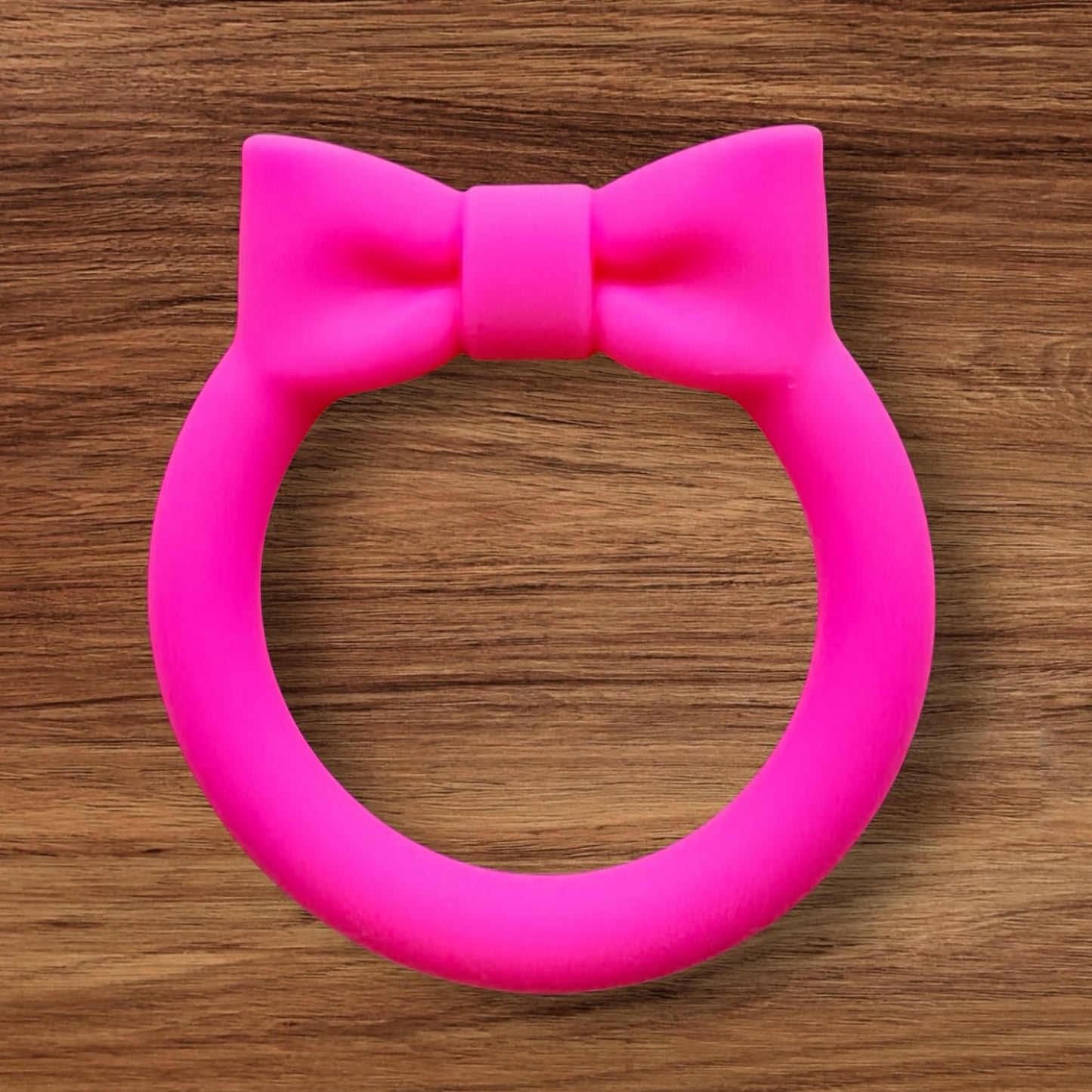 Silicone Bow Ring (Pink)