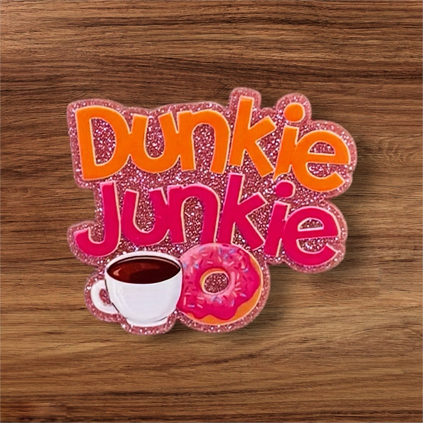 Coffee Junkie Acrylic Flatback