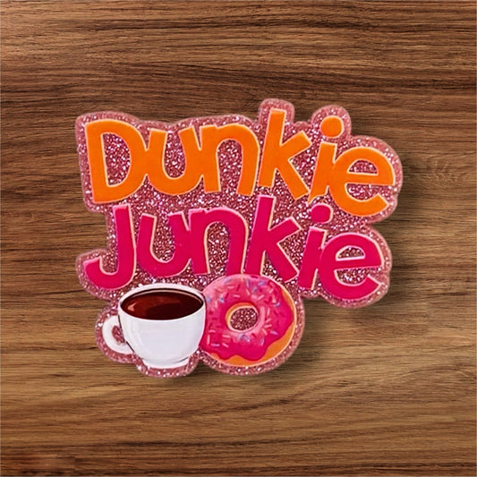 Coffee Junkie Acrylic Flatback