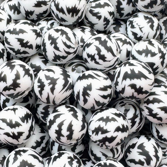 15mm Bats Silicone Bead
