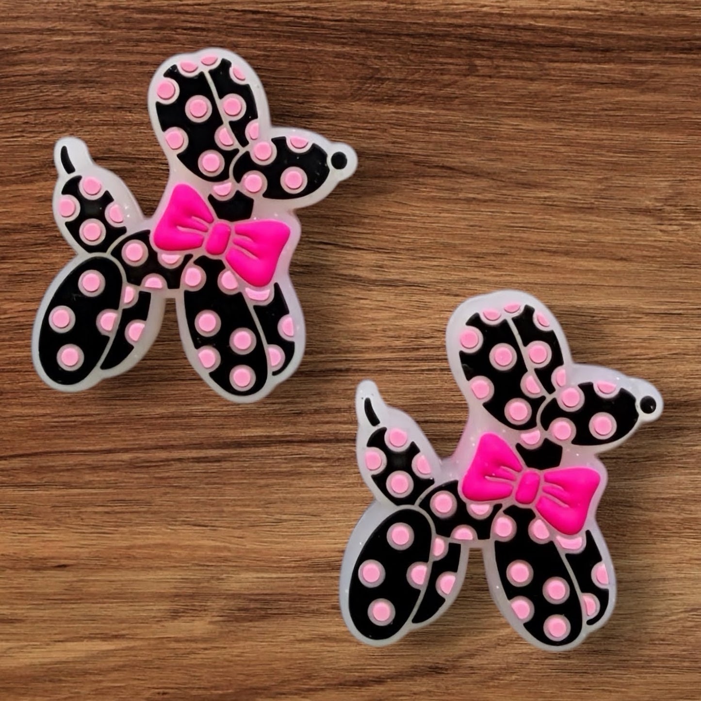 Pink Polka Dot Ballon Dog Focal