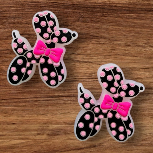 Pink Polka Dot Ballon Dog Focal