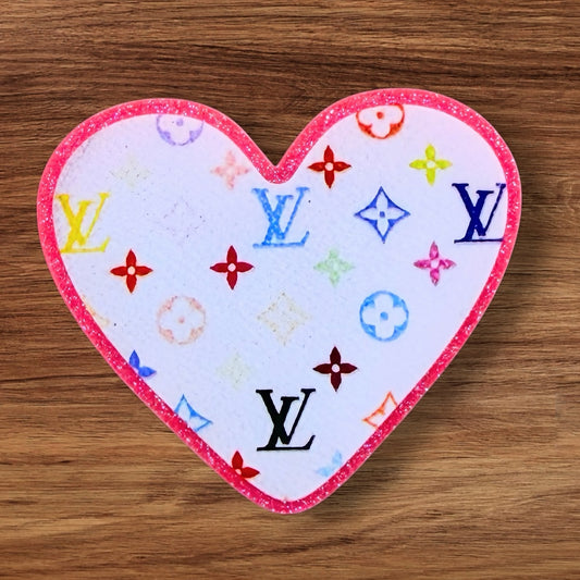Designer Heart Acrylic Flatback