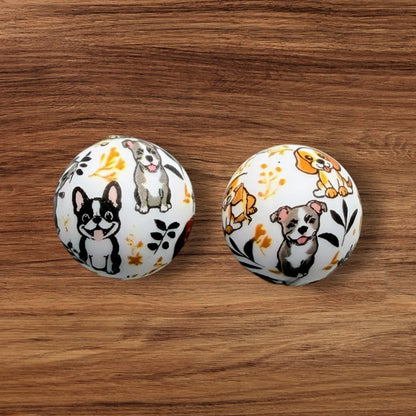 15mm Doggie Silicone Bead
