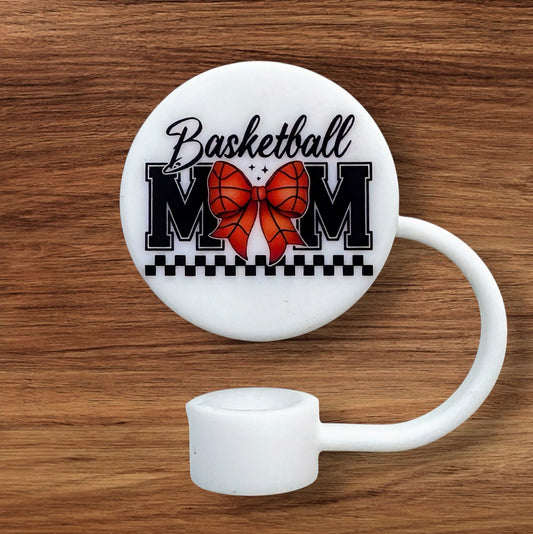 Basketball Mom Silicone Straw Topper (Custom)