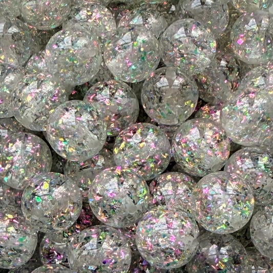 16mm Gray Opal Acrylic Bead