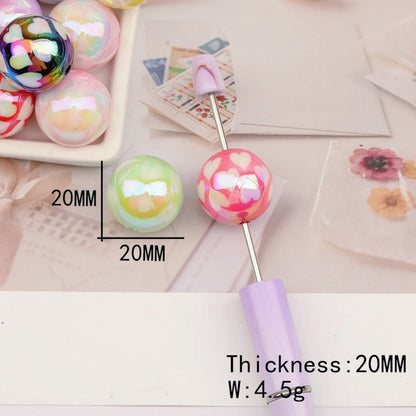 20mm Acrylic Hearts Bead