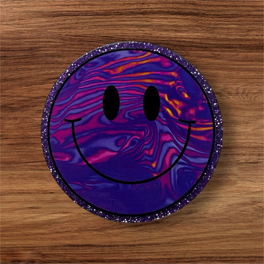 Psychedelic Happy Face Acrylic Flatback (Custom)