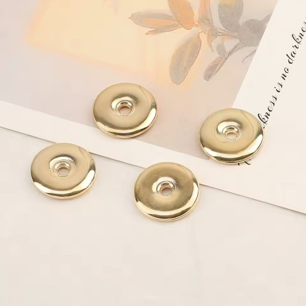 18mm Beveled Gold Spacers