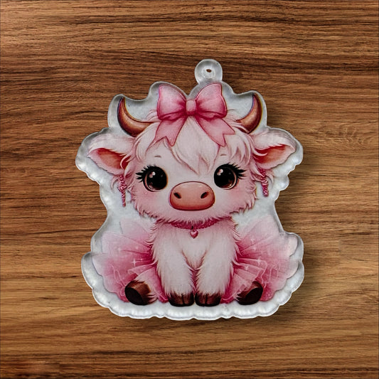 Cow Acrylic Flatback With Hole